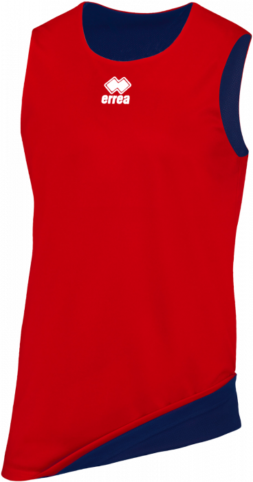 Errea - Chicago Double Vendbar Basketball Tee - Rød & navy blå