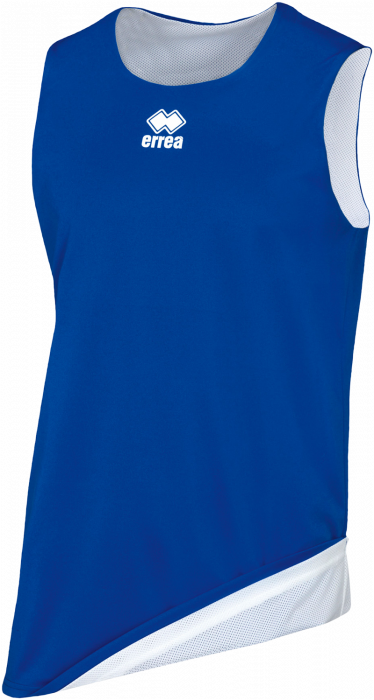 Errea - Chicago Double Vendbar Basketball Tee - Blå & hvid
