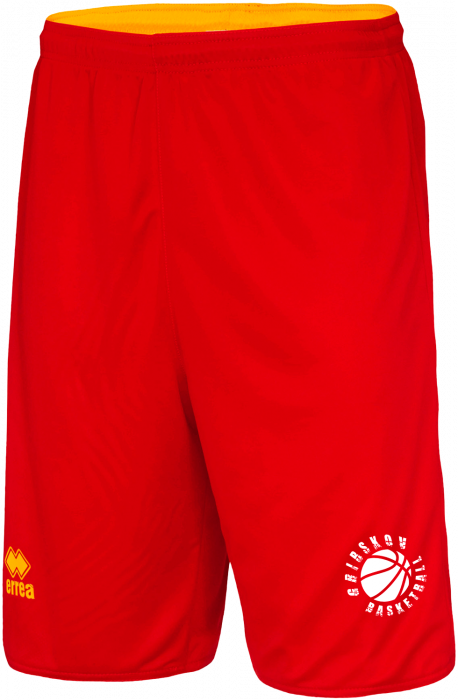 Errea - Gribskov Reversible Away Shorts - Röd & orange